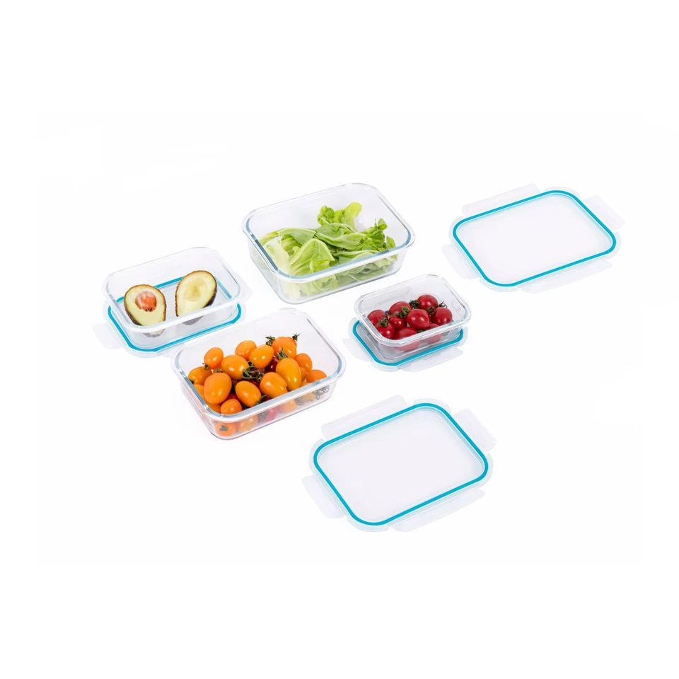 4er Set Frischhaltebehälter Frischhaltedosen Glas Gefrierdosen wie LOCK & LOCK - Bild 2 von 4