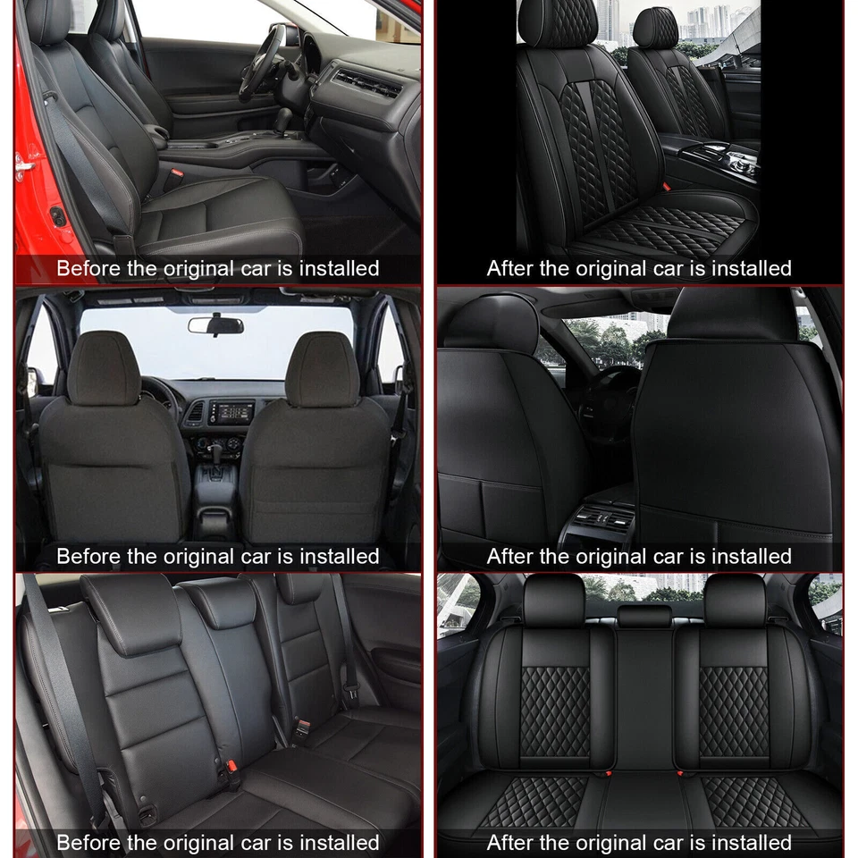 For Volkswagen Tiguan 2009-2023 Car 5-Seat Cover PU Leather Seat Covers Cushions - Image 2 of 4
