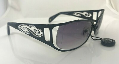 Jimmy Crystal New York Black Sunglasses with Clear Swarovski  display picture 3