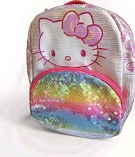 Sanrio Hello Kitty Iridescent Pink Sequin NWT Mini Backpack RARE
