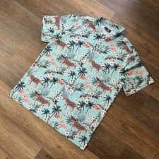 Greenside Golf Polo Men  s AOP Cheetah Floral Flamingo Sz XXL Loud Vibrant