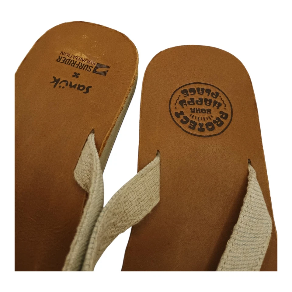 Chanclas Sanuk Happy Placer suaves para mujer Surfrider azul con puntas playa talla 8 Foto 4 de 4