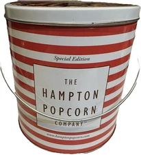 COLLECTIBLE SPECIAL EDITION HAMPTON POPCORN COMPANY TIN ONE GALLON PAINT CAN EXP