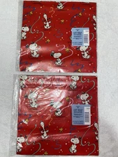 Peanuts Snoopy Hallmark Ambassador Vintage Wrapping Paper Vintage 1968 X2 NOS