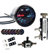 2 52mm 7 Color Adjustment Turbo Boost Gauge Universal 0-30psi Manual In Cabin 2 52mm 7 Color Adjustment Turbo Boost Gauge Universal 0-30psi Manual In Cabin