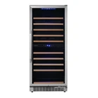 EdgeStar CWR1102DZ Stainless Steel 101 Bottle 24" Built-In Dual Zone Wine Cooler