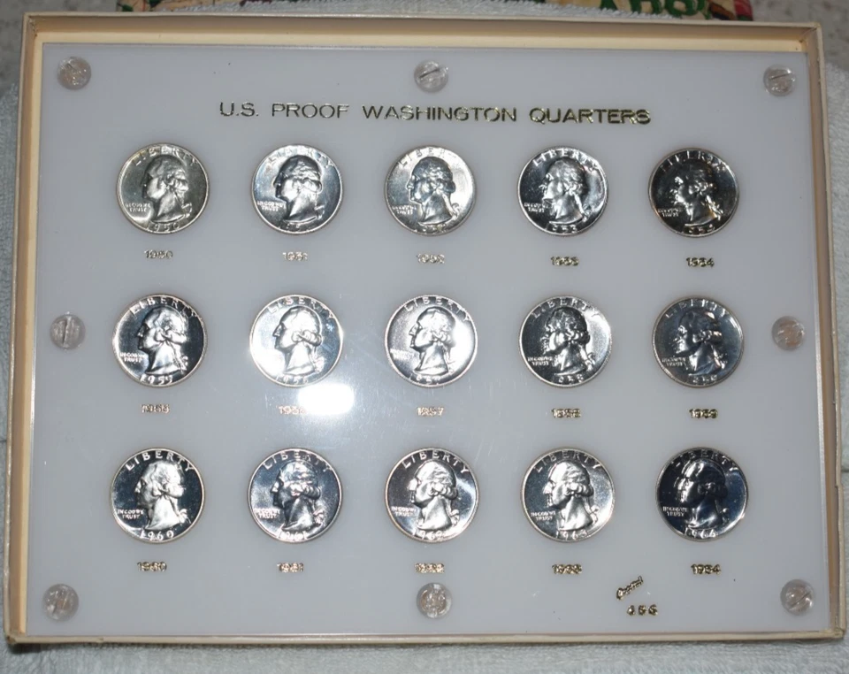 1950 - 1964 Washington Quarters Proofs Collection in a Capital Plastics Holder - Image 2 of 4