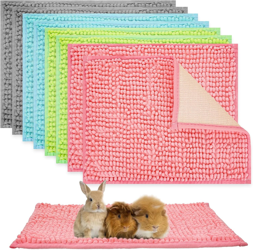8 Pcs Guinea Pig Cage Liners Washable Fleece Bedding Liner 24X16 Inch ...
