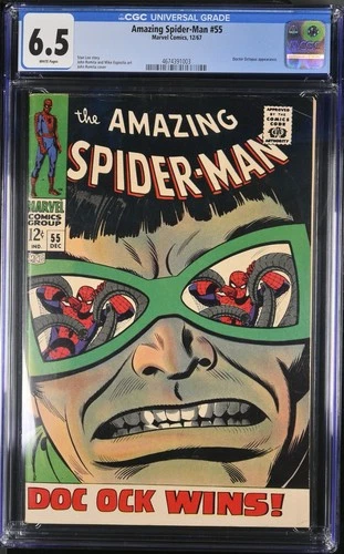 AMAZING SPIDER-MAN #55 - CGC 6.5 - DOCTOR OCTOPUS APPEARANCE - 1967