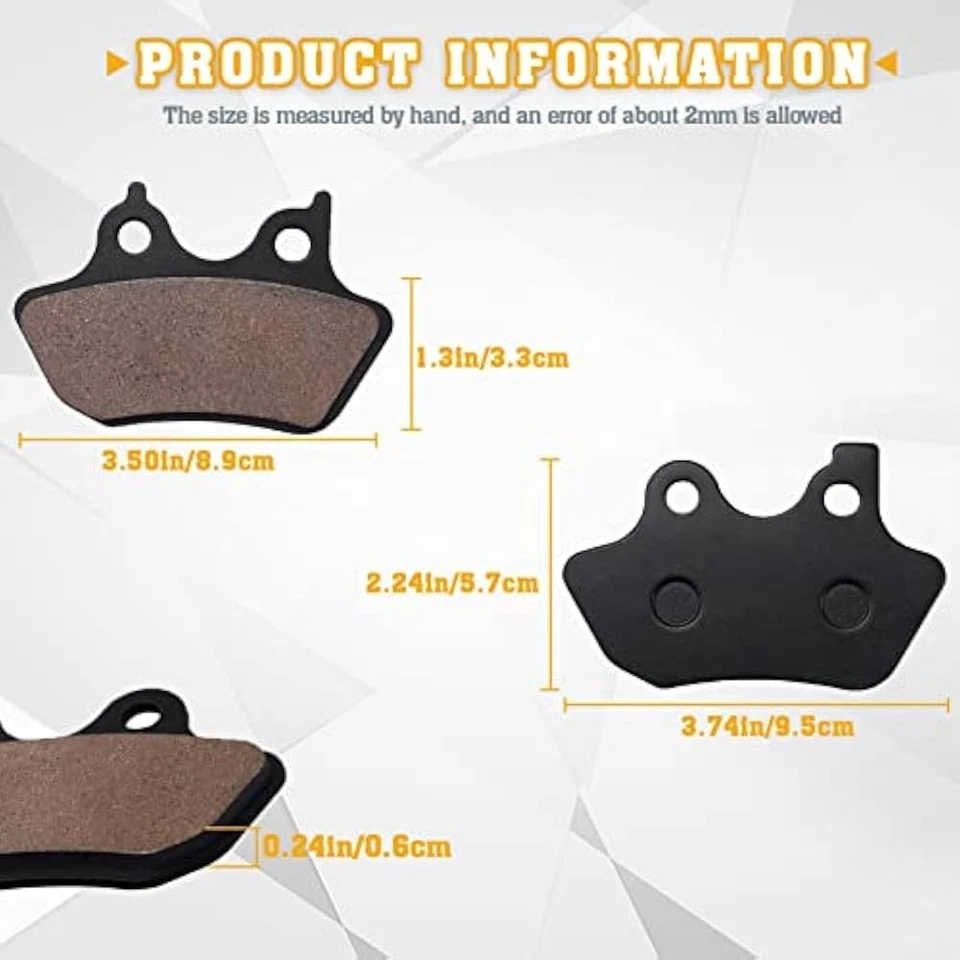 Front Rear Carbon Fiber Brake Pads for Harley FLHTCU-I Electra Glide Ul Foto 2 de 4