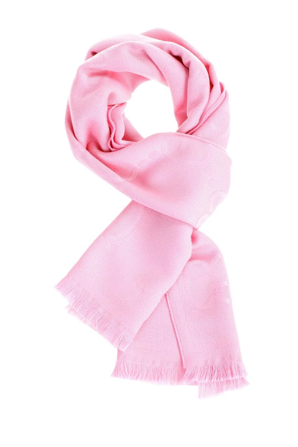 ÉCHARPE/CHÂLE FEMME AUTHENTIQUE GUCCI ROSE GG laine (45 cm x 195 cm)