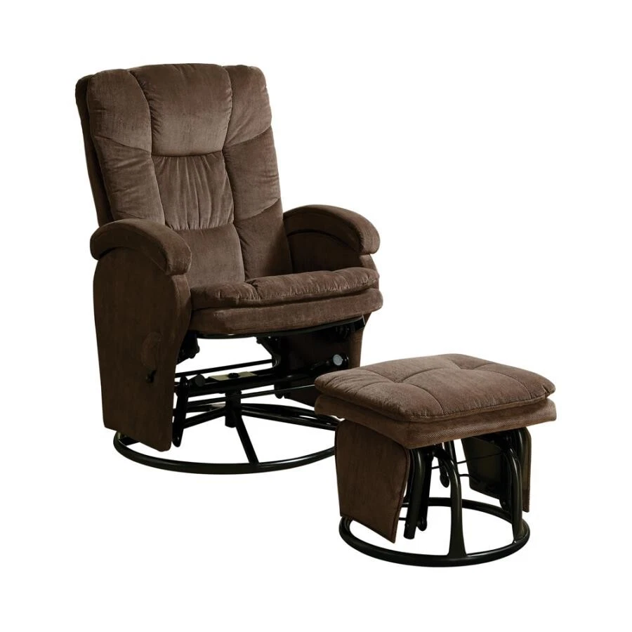 Coaster Home Furnishings Swivel Glider Recliner with Ottoman