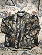 Vintage 10X Real Tree Camo Shirt Mens Extra Large Heavyweight Hunting Button up