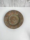 Antique Plate Large Copper Hammered Art Work decor wall hanging collectible
