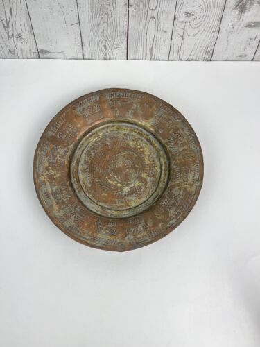 Antique Large Copper Plate, Hand-hammering Art Work decor wall hanging - Picture 1 of 12