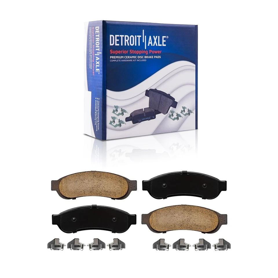 Front & Rear Ceramic Brake Pads Fit for 2005 - 2012 Ford F-250 F-350 Super Duty - Image 4 of 4