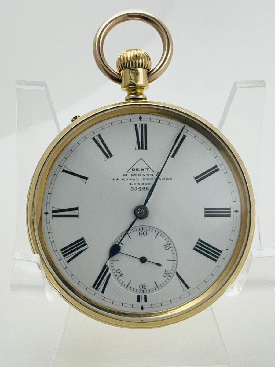18k DENT CHRONOMETER POCKET WATCH watchmaker to the Queen PRIVATE