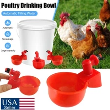 6PCS Automatic Poultry Drinking Cups Chicken Water Feeder Waterer Cups For Hens