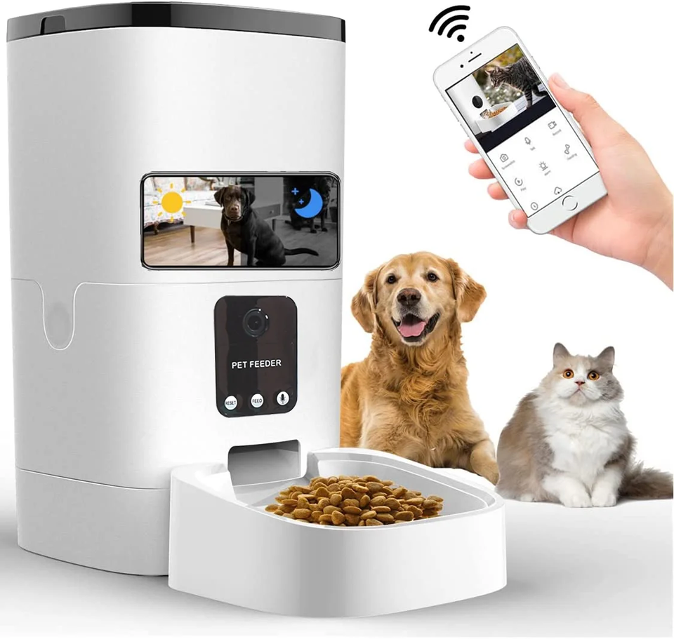 Pet Feeder,6L Automatic Pet Feeder for Cats and Dogs,1080P Camera,App Control,Vo eBay