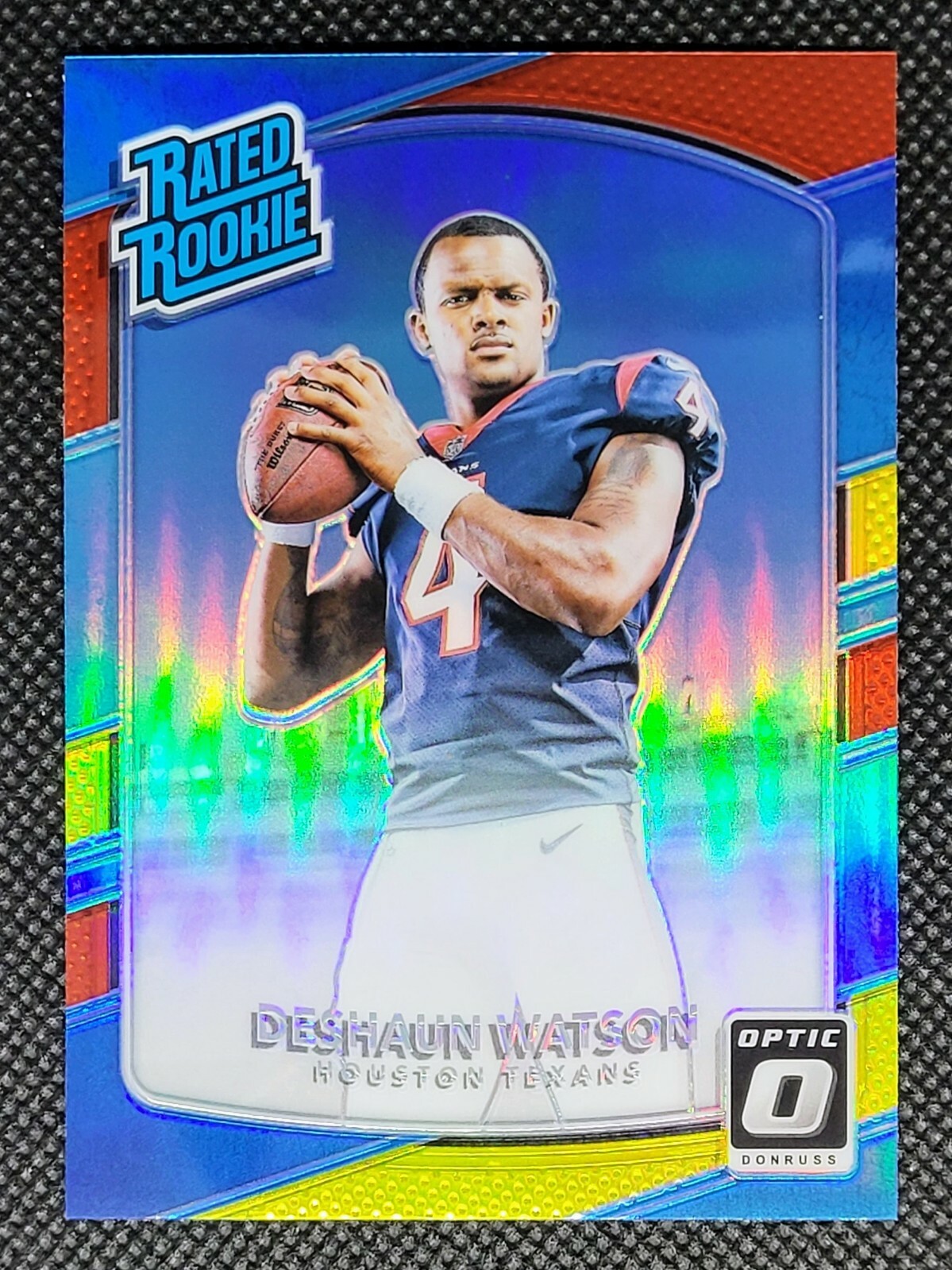 2017 Donruss Optic RR 🔴🟡 Red Yellow Prizm DESHAUN WATSON #195 Texans Browns