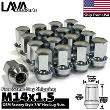 32x Chrome 14x1.5 XL Tall OEM Factory 7/8" Hex Lug Nut Fit Dodge Ram2500 Ram3500