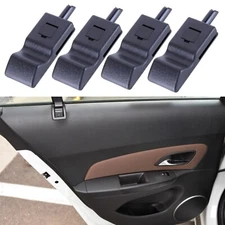 4PCS Door Lock Knobs Front/Rear Ebony For Chevy/GMC Silverado/Sierra 2007-2013