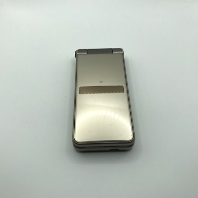 au AQUOS K SHF34 flip phone Keitai Gold ANDROID 4G UNLOCKED JAPAN