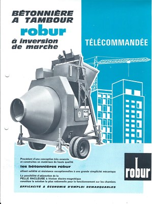 Equipment Brochure - Robur - BCMR 300 500 - Betonniere Mixer FRENCH lang(E4477)