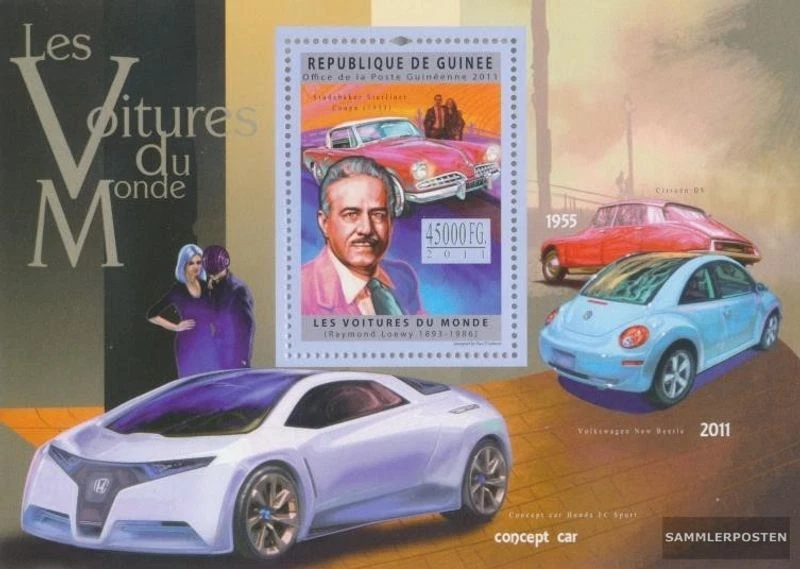 Briefmarken Guinea 2011 Mi Block 2043 (kompl. Ausgabe) postfrisch Autos der Welt - Bild 1 von 1