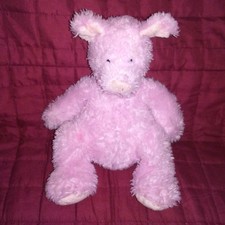 Mary Meyer PINK PIG Soft Shaggy Fur 11in Beanbag Plush Tan Snout Feet Inner Ears