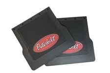 Peterbilt Trucks 16-18 X 17 X 14 Mf0004p Black Rubber Logo Mud Flaps-set
