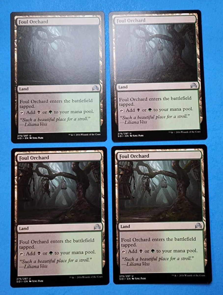Foul Orchard 2x FOIL SOI MTG Shadows Over Innistrad Uncommon MINT black green land Foul Orchard 2x FOIL SOI MTG Shadows Over Innistrad Uncommon MINT black green land