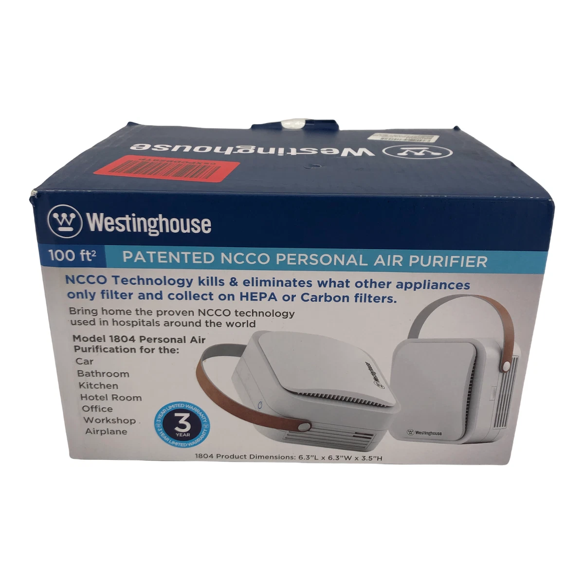 Westinghouse Personal Air Purifier NCCO Technology Portable with True HEPA 1804