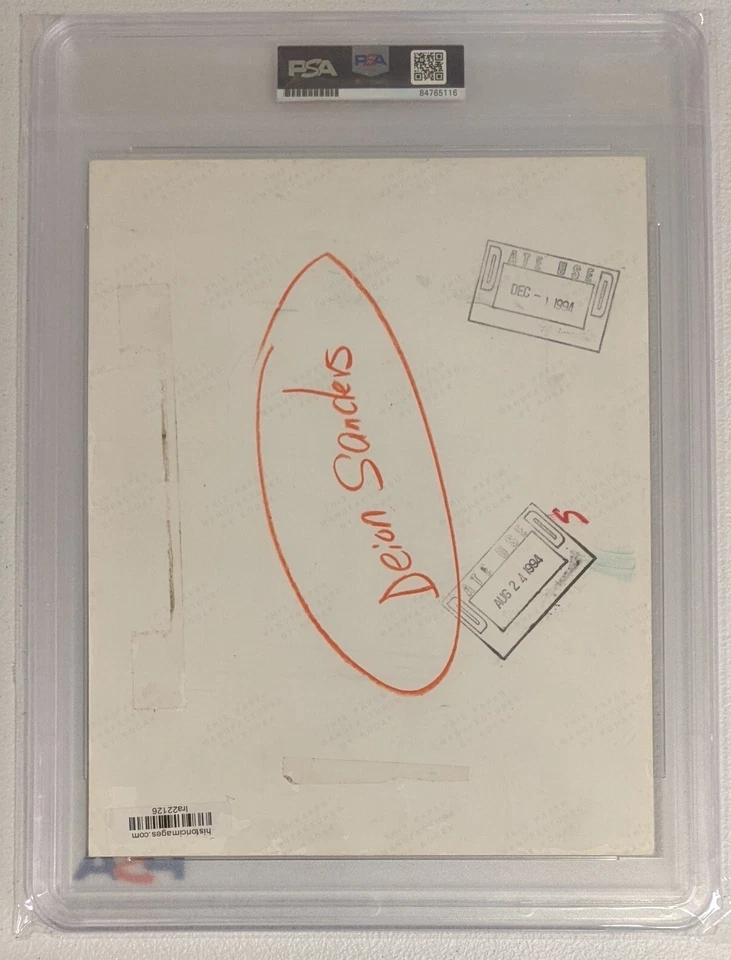 Deion Sanders and "MC" Hammer - PSA Type 1 - 8x10 b&w original photo 1994 - Image 4 of 4