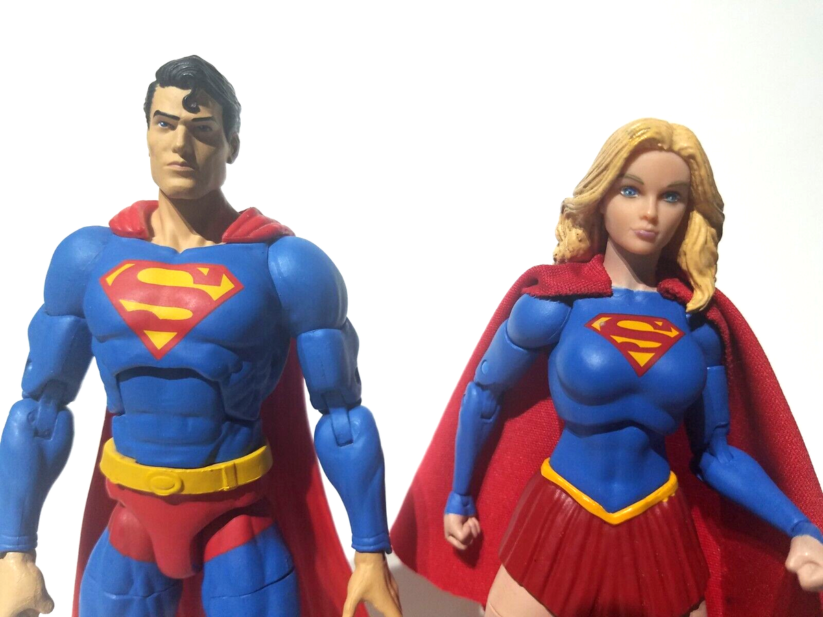 DC Collectibles Essentials Superman + CUSTOM Supergirl | eBay DC Collectibles Essentials Superman + CUSTOM Supergirl | eBay