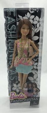 2014 Barbie Fashionistas Teresa Doll Floral Top Denim Skirt #14 Mattel CFG14