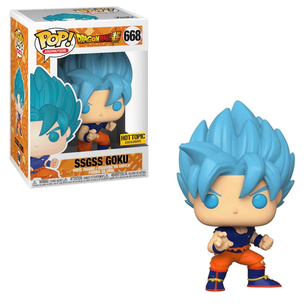 FUNKO POP! ANIMATION DRAGON BALL SUPER: SSGSS GOKU #668 (HOT TOPIC  EXCLUSIVE STI