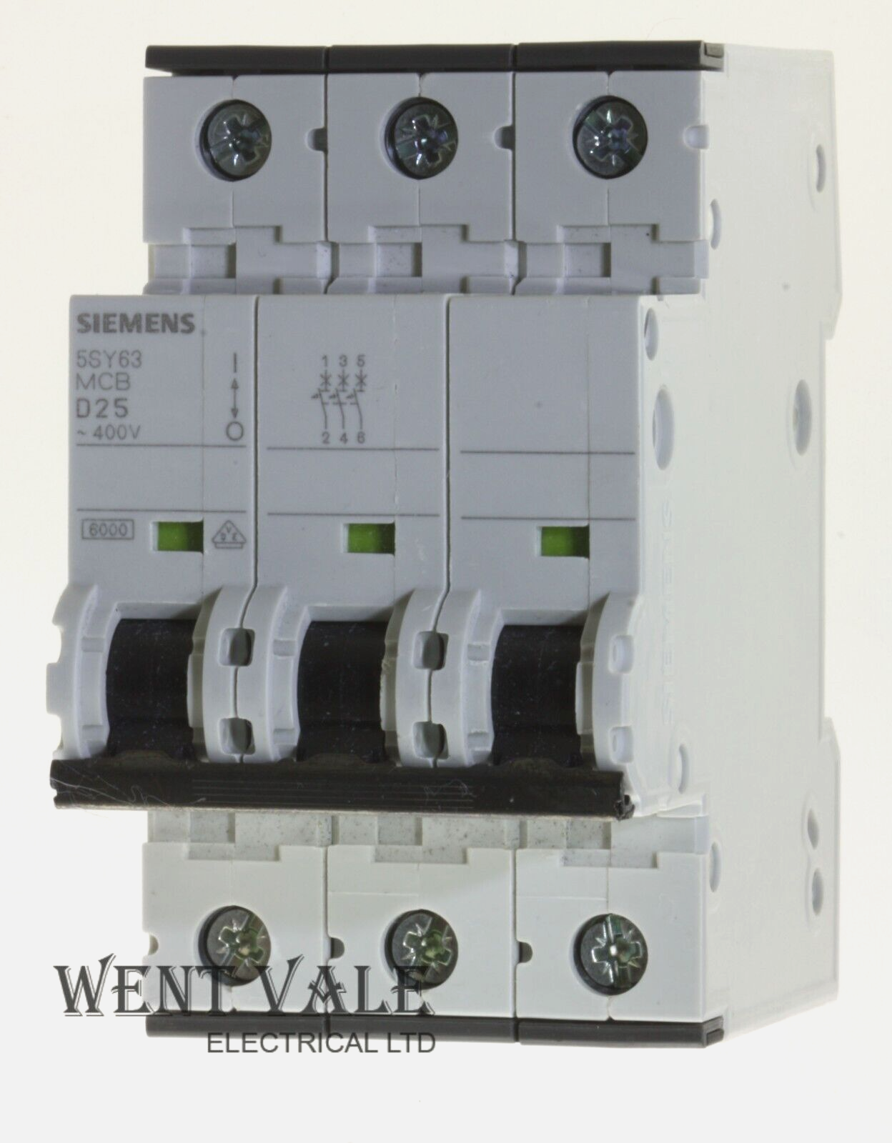 Siemens Sentron - 5SY6325-8 - 25a Type D Triple Pole MCB