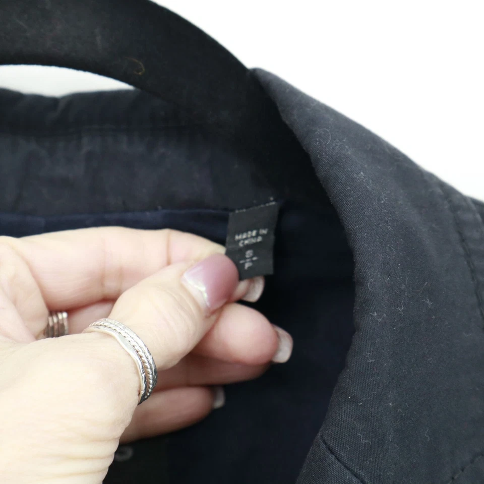 Blazer Express Para Hombre S Azul Marino Inspirado Militar Dapper Profesional Contemporáneo Foto 3 de 4