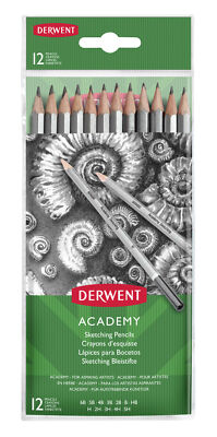 Graphitstifte (5h Rechts 6b) Derwent Academy Sketching x12
