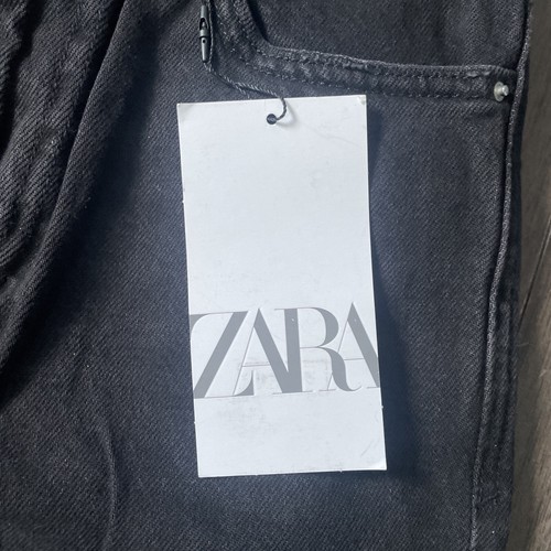 Zara Womens Mom Fit High Rise Slim Ankle Comfort Dark Wash Jeans Black Sz 2 NWT - Picture 4 of 9