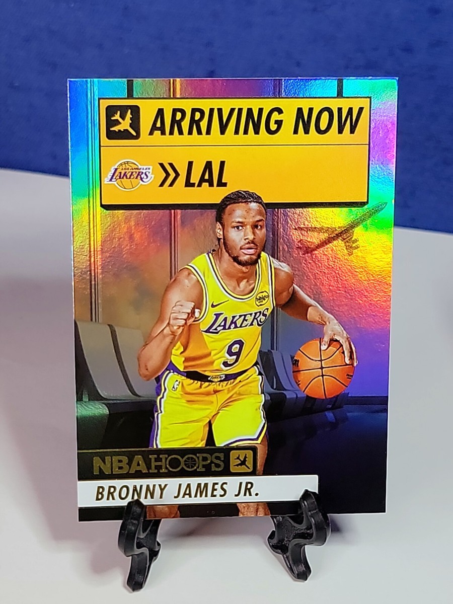 BRONNY JAMES JR RC 2024-25 Panini NBA Hoops Arriving Now HOLO FOIL