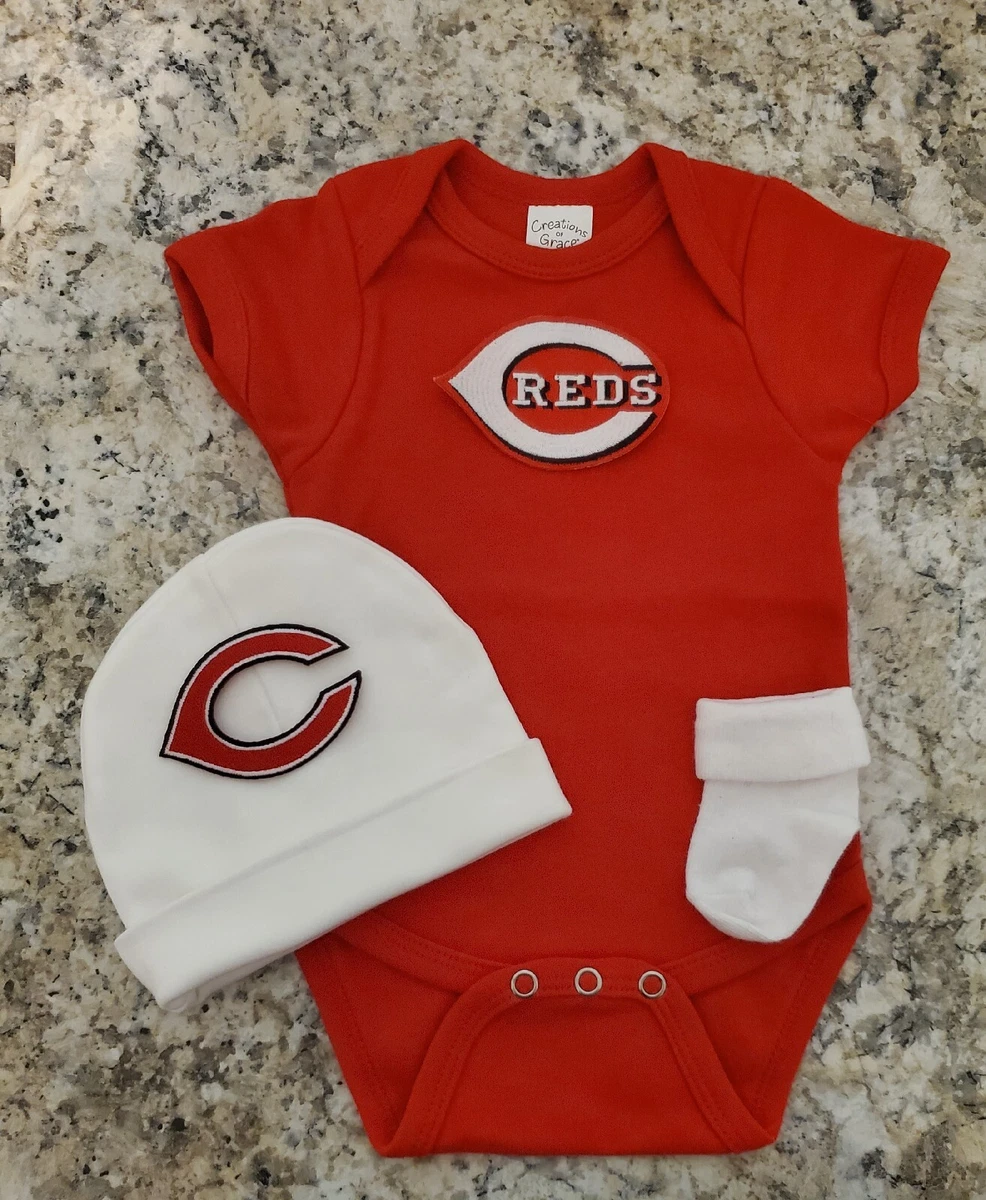 Reds infant/baby clothes Reds baby gift Cincinnati baseball baby gift