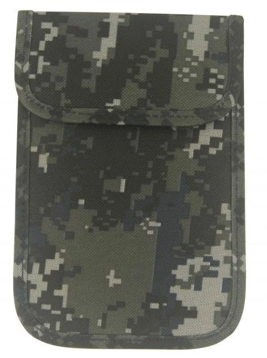 RF / RFID Shielding Cell Phone Case Handset Bag Porch Canvas Camo Black 8900206 - Image 2 of 4