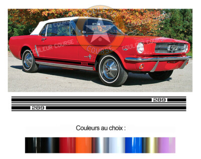 2 X UNTERBODENSTREIFEN FÜR FORD MUSTANG 289 AUFKLEBER STICKER AUTO BD601-9