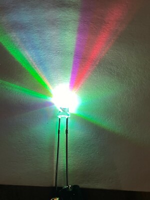RGB Fast Flash Blinking Color Changing Change LED 3mm CLEAR Lens US Stock Qty 50
