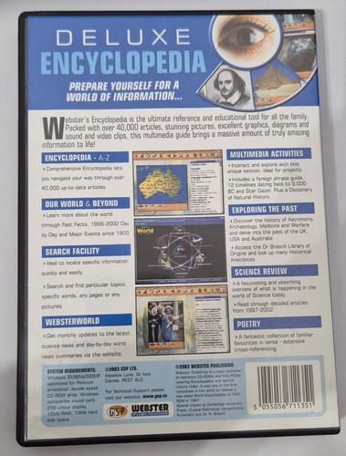 NEW Deluxe Encyclopedia PC CD-ROM GAMES - Picture 2 of 2