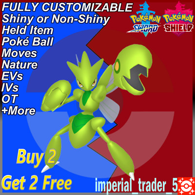 Pokémon Sword and Shield   Shiny Scizor   W/ Best 6IV Customizable