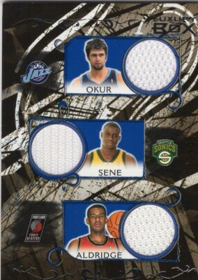 Mehmet Okur/Saer Sene/LaMarcus Aldridge 2006-07 Topps Luxury Box Relics Blue