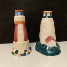 Vintage Lighthouse Salt And Pepper Shakers